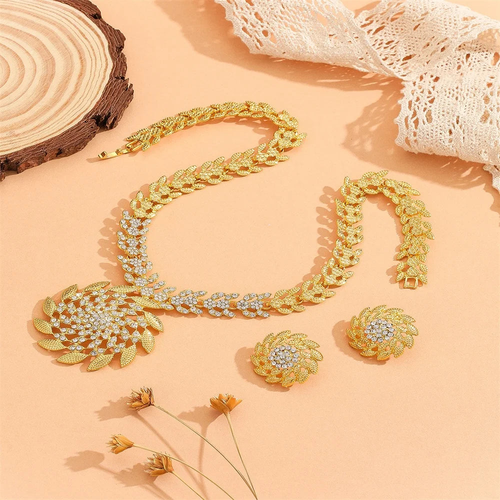 Sunflower Earrings and Necklace