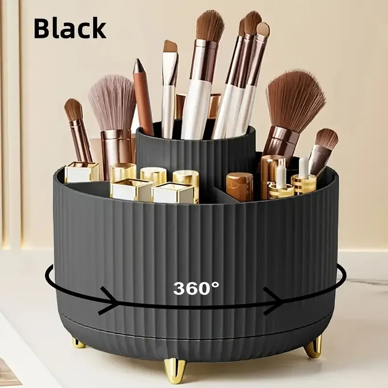 360° Rotating 5 Slot Makeup Brushes Holder