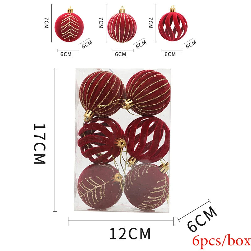 6pcs/box Christmas Balls Christmas Tree
