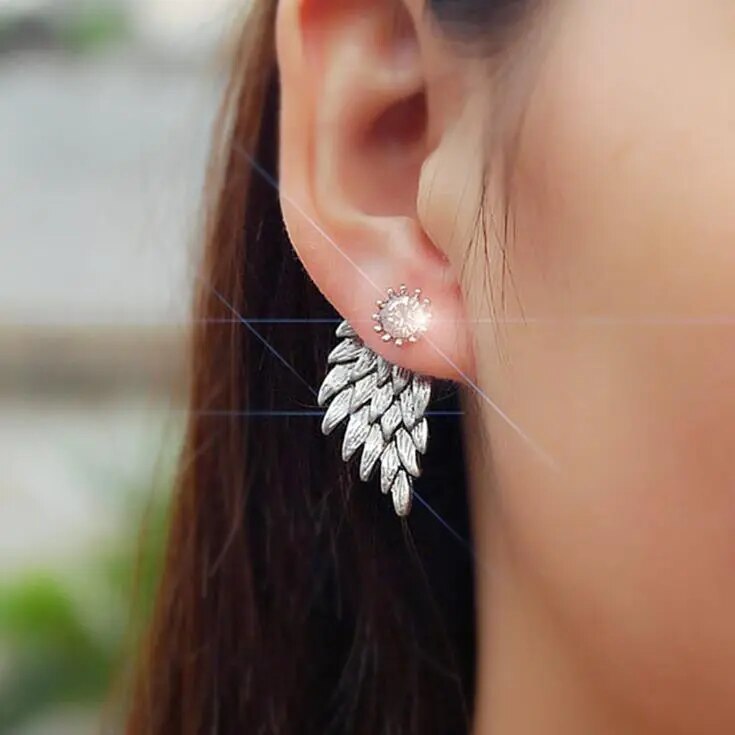 Crystal Flower Drop Earrings