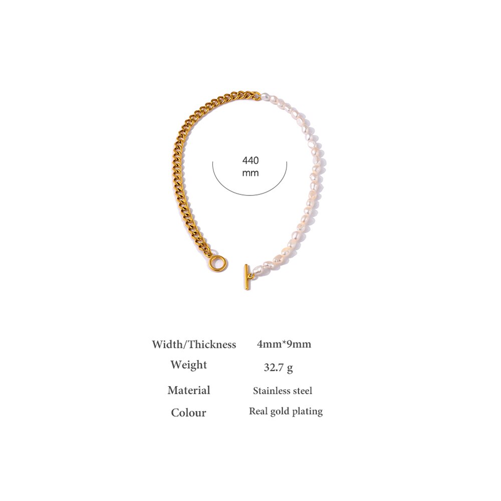 Natural Pearl Chain Necklace