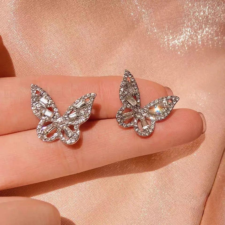 New Fashion Trend Unique Design Elegant Delicate Light Luxury Zircon Shell Scalloped Earrings Women Jewelry Party Premium Gift