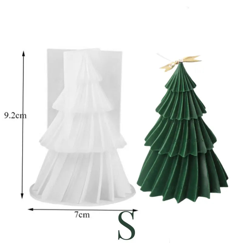 3D Christmas Tree Candle Silicone