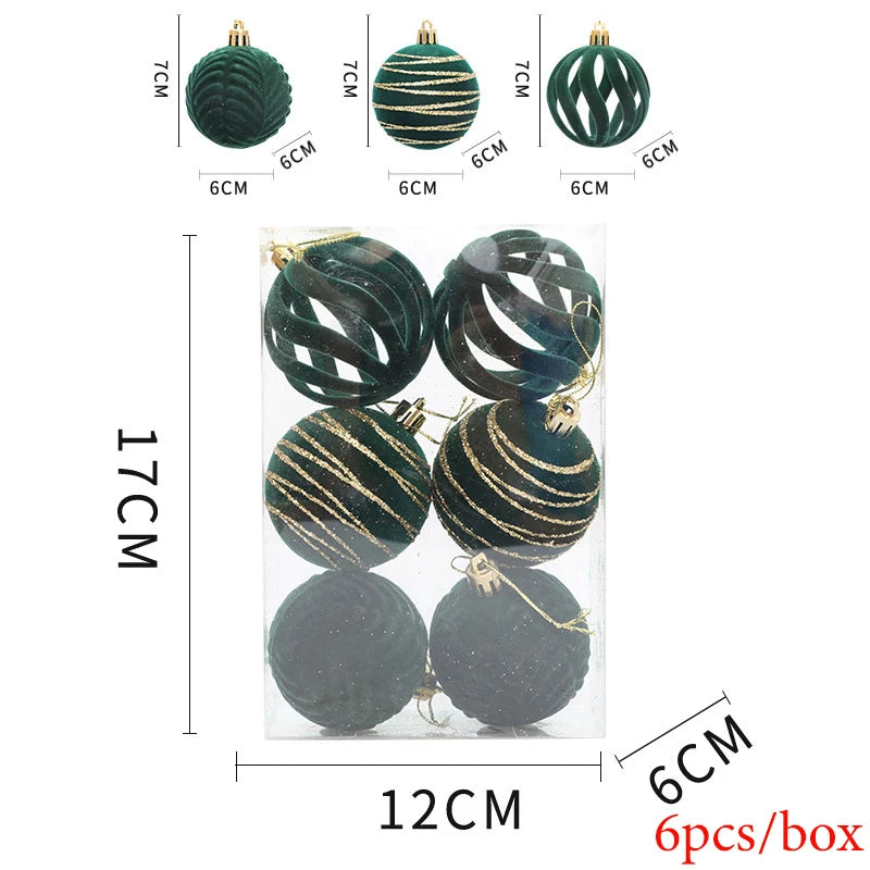6pcs/box Christmas Balls Christmas Tree