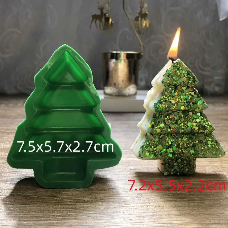 3D Christmas Tree Candle Silicone