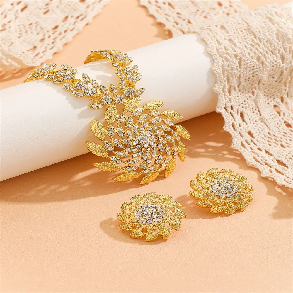 Sunflower  Earrings and  Necklace