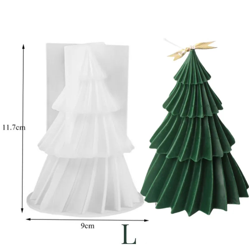 3D Christmas Tree Candle Silicone