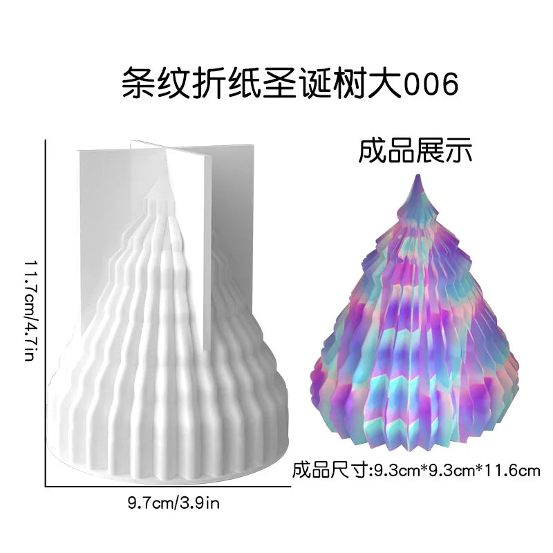 3D Christmas Tree Candle Silicone