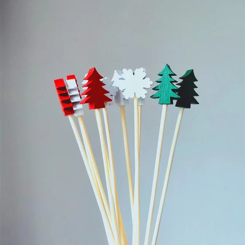 50Pcs/set Christmas Fruit Sticks