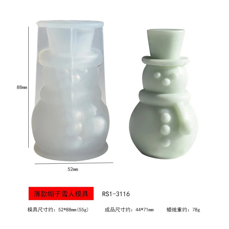 3D Christmas Tree Candle Silicone