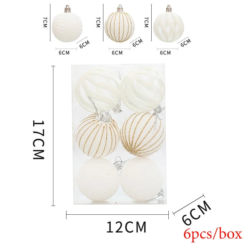 6pcs/box Christmas Balls Christmas Tree