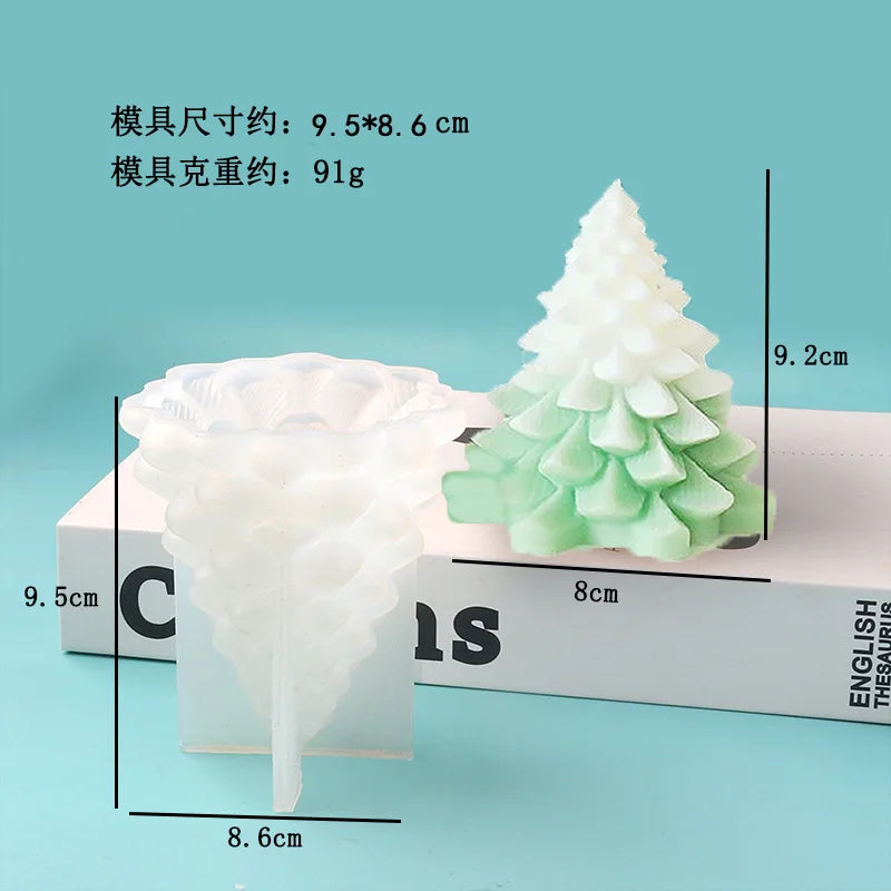 3D Christmas Tree Candle Silicone