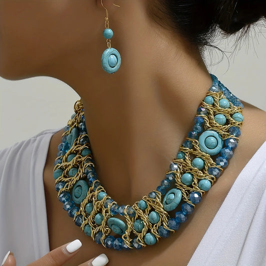 Earrings + Necklace Boho Style