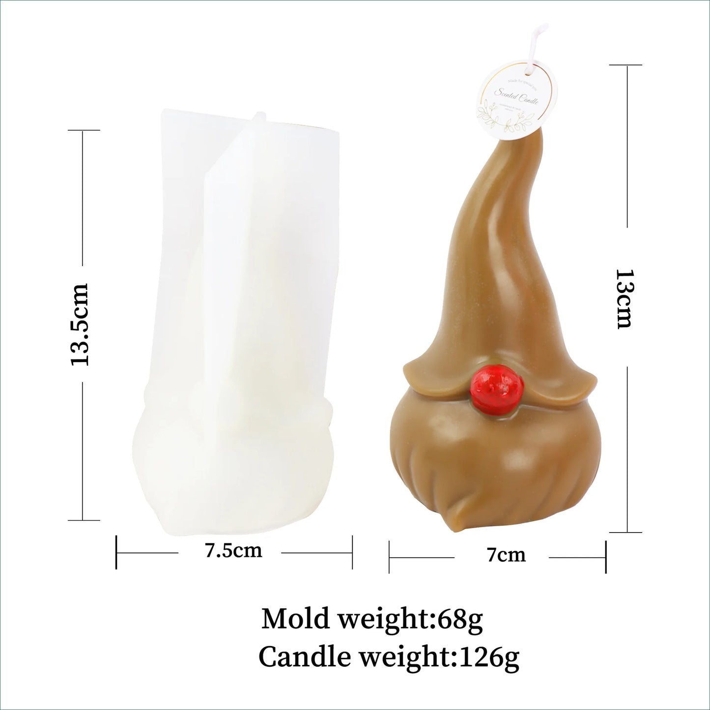 3D Christmas Tree Candle Silicone