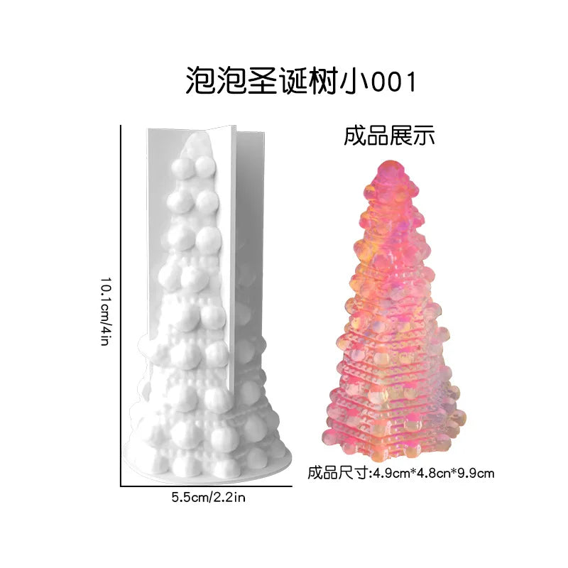 3D Christmas Tree Candle Silicone