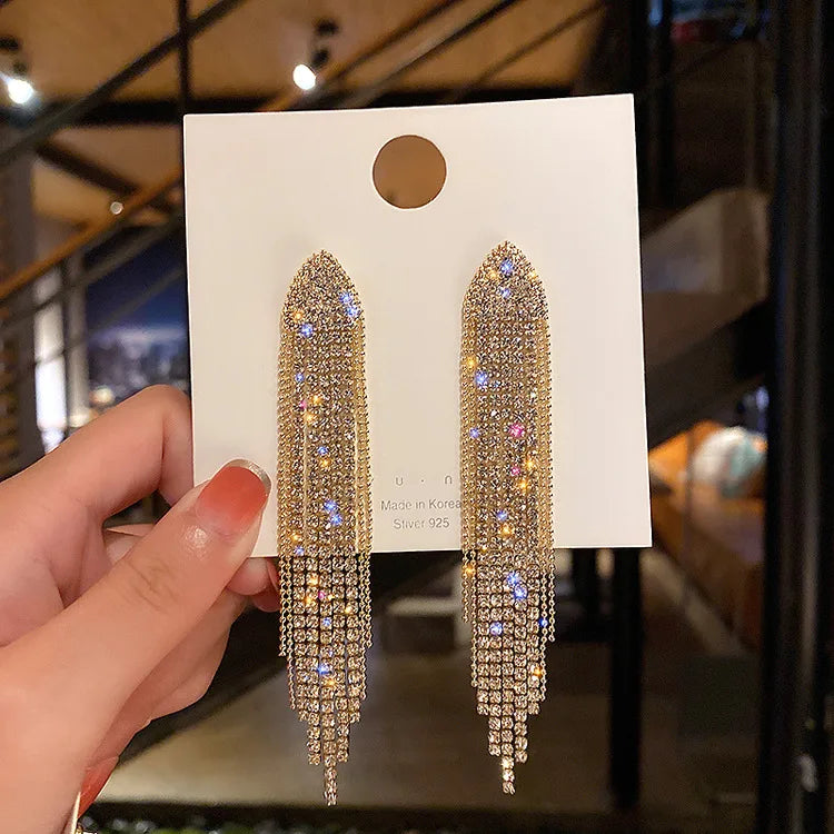 New Fashion Trend Unique Design Elegant Delicate Light Luxury Zircon Shell Scalloped Earrings Women Jewelry Party Premium Gift