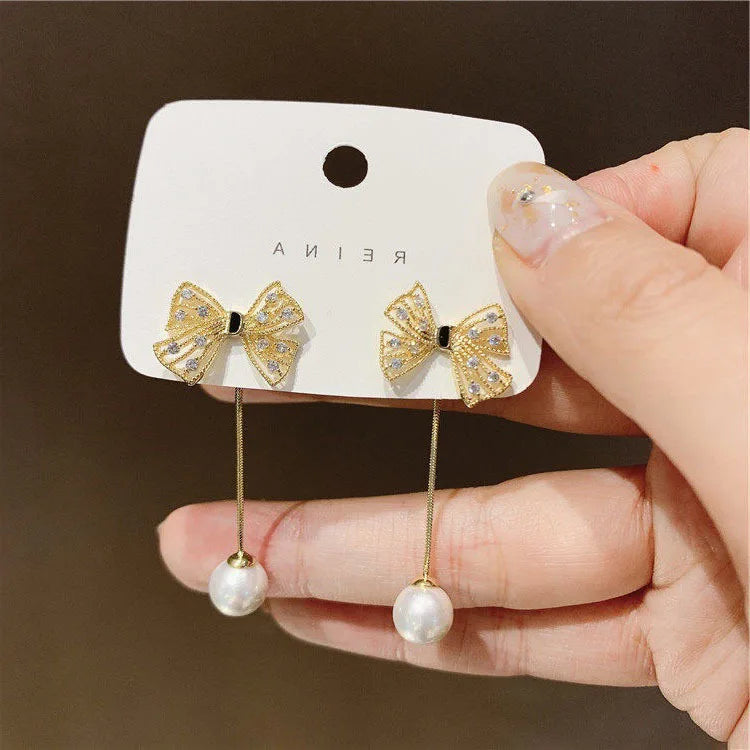 New Fashion Trend Unique Design Elegant Delicate Light Luxury Zircon Shell Scalloped Earrings Women Jewelry Party Premium Gift