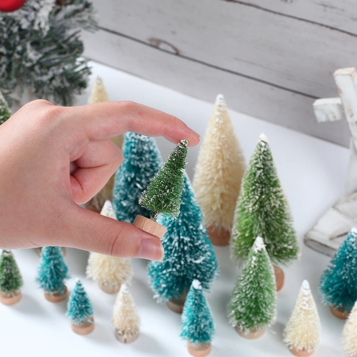 Artificial Mini Wooden Christmas Tree