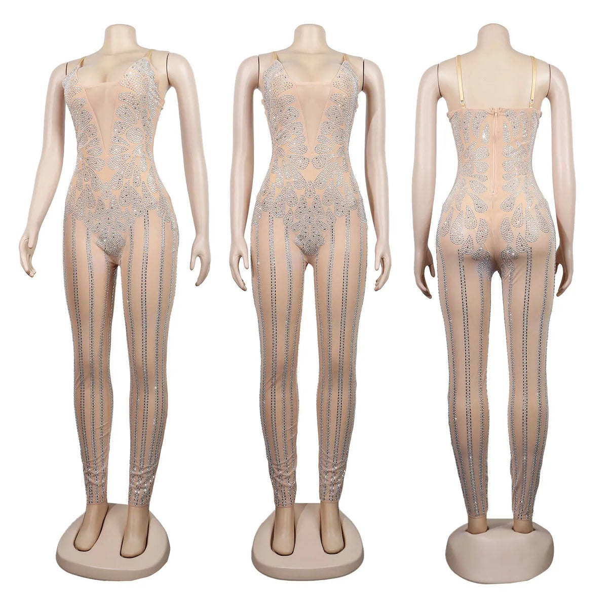 Sexy Nightclub Party Party Club Prom Slimming Hot Rhinestone Halter Jumpsuit