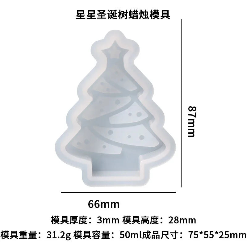 3D Christmas Tree Candle Silicone