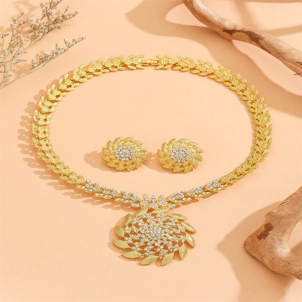 Sunflower  Earrings and  Necklace