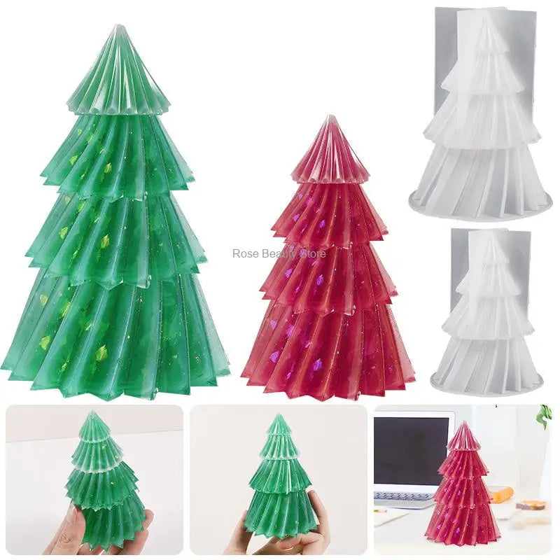 3D Christmas Tree Candle Silicone